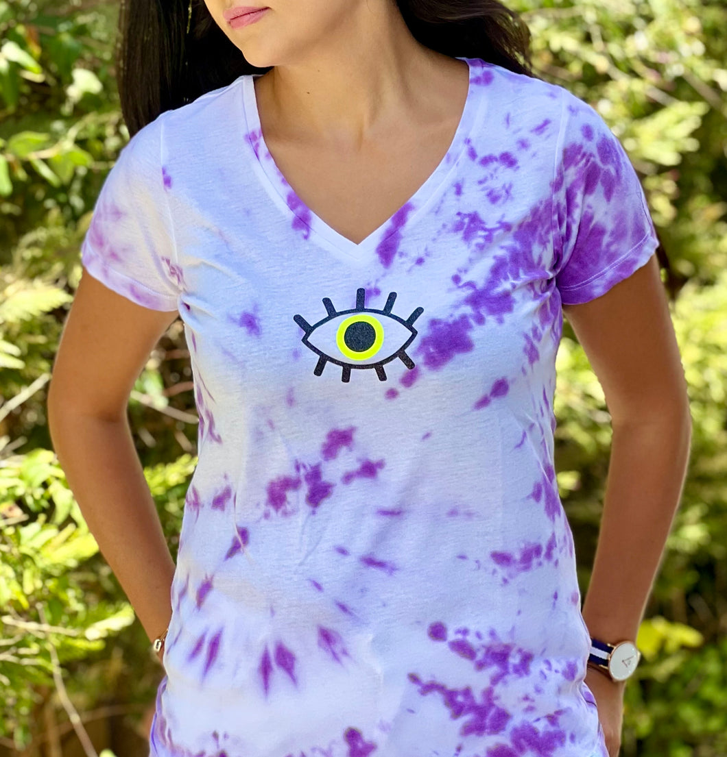 Purple Clouds Evil Eye Design